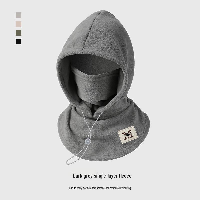 Unisex Windproof Cycling Hat with Face and Neck Protection - Velvet Lined, Thickened for Autumn & Winter
