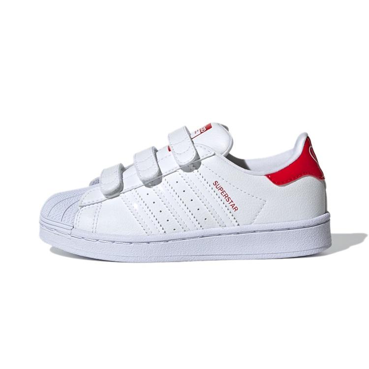 (PS) adidas originals Superstar Cf C White Red Kids FX7170 EU 30.5