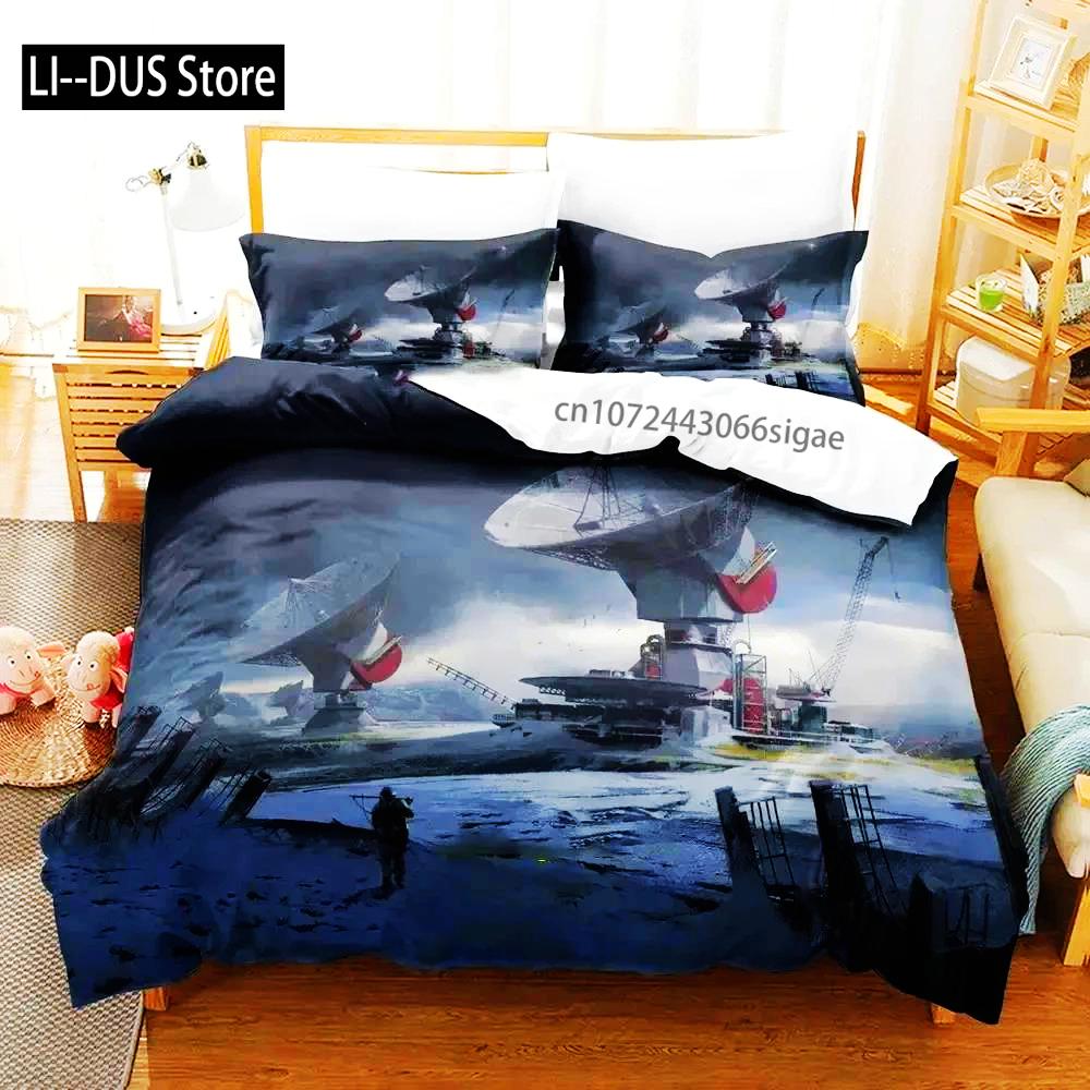 3D Print Sci Fi Structure Bedding Set Duvet Cover Bed Set Quilt Cover Pillowcase Comforter King Queen Size Boys Adult Bedding