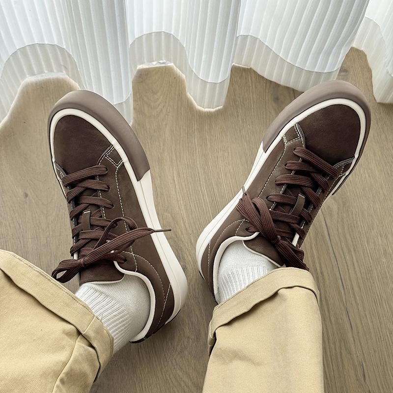 Fashion All-match Waking Shoes for Men Luxury Flats Design Business Shoes Leather Casual Shoes Fashion Lace-up High Quality Sneakers