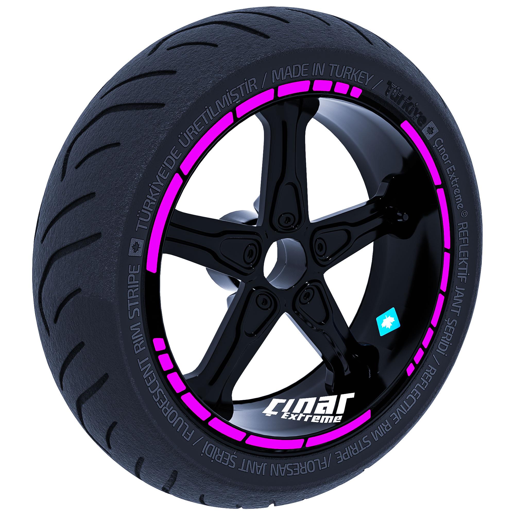 

Moto GP Style Rose Pink Rim Tape Wheel Stripes Decals Sticker CinarExtreme