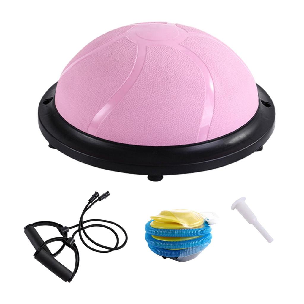 Balance Ball 18inch Anti Slip Base Hemisphere Half Exercise with Resistance Bands And Workout