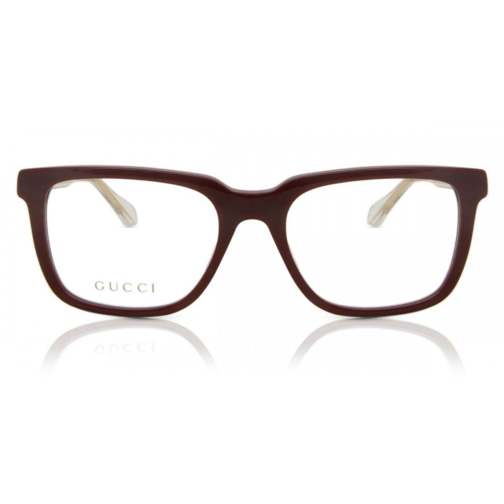 

Gucci Gg0560o 007 Men Eyeglasses Burgundy Red/55