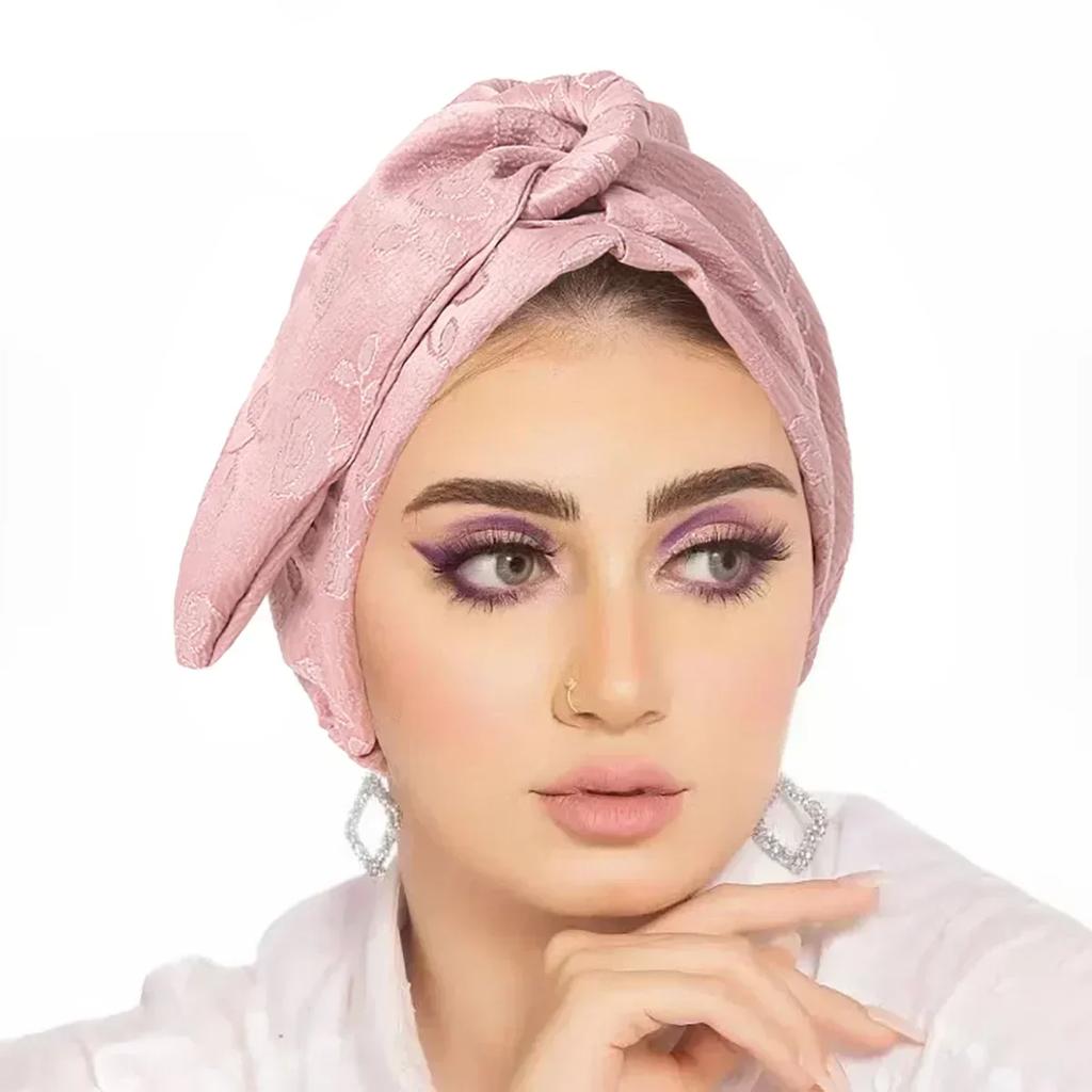 Women Sequin Knotted Turban Indian Hat Muslim Hijab Beanie Bonnet Hair Loss Headscarf Chemo Cap Headwear Bandanas Turbante Mujer