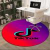 Tiktok Logo Design Round Rug for Livingroom,Bedroom, Palyroom, Chair Rug, Area rug, Circle Carpet, Large Size Fan Christmas gift