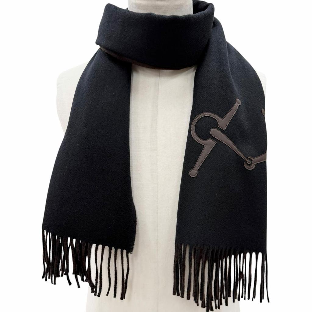 Excellent HERMES Scarf cashmere mens Used