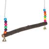 Chicken Swing Toy Suspensible Wooden Chicken Perch Pet Swing Toy with   Flat Bar