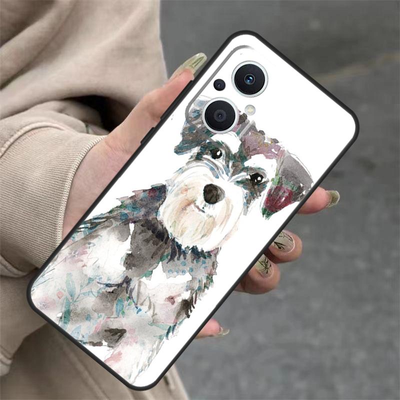 Lovely Dogs Schnauzer Case For OPPO Reno 14 10 11 12 13 Pro 11F 12F 13F 14F 7 8 Lite OPPO Find X9 X8 X5 Pro Cover