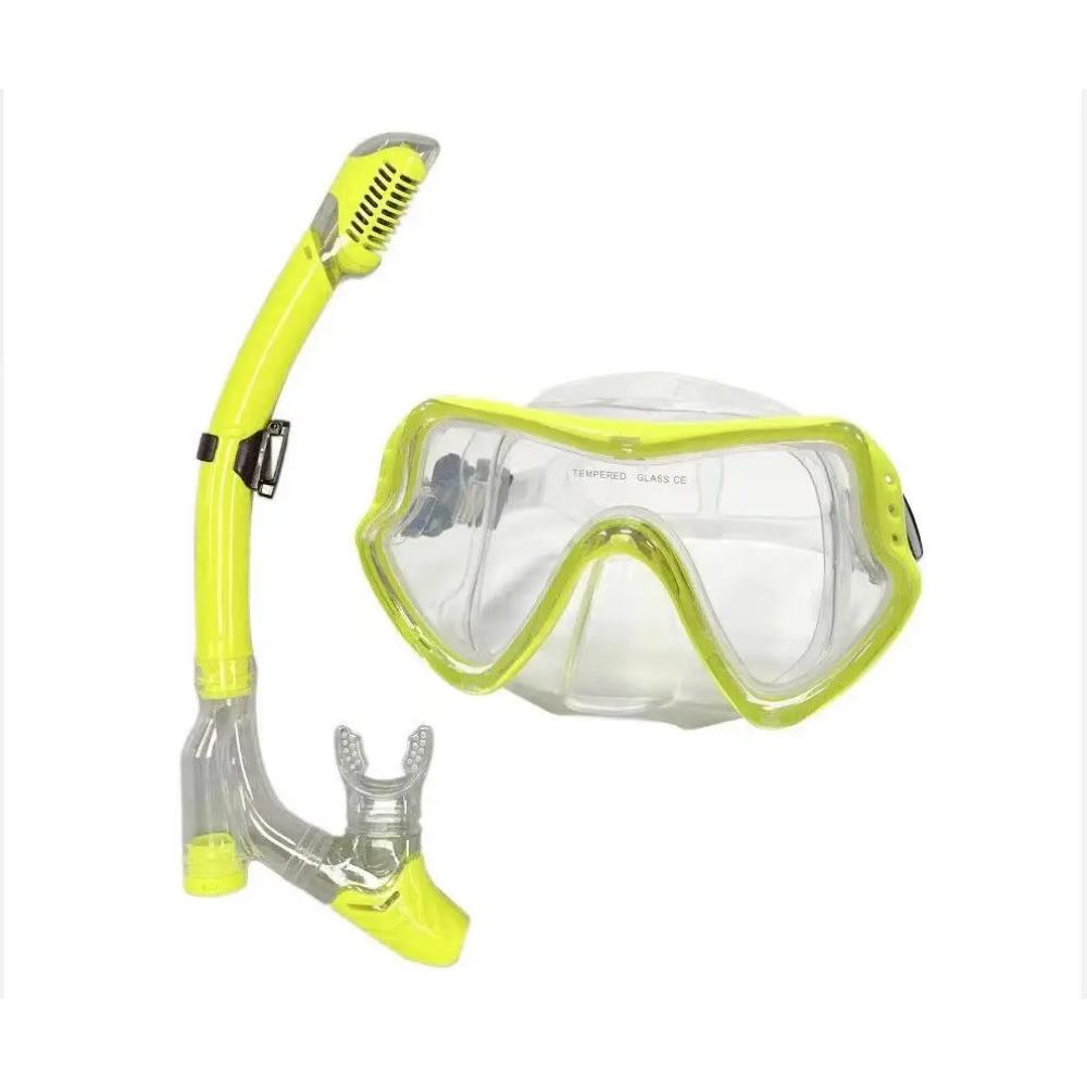 HB Diving Kit Adult Diving Mask Tempered Glass Full Dry Breathing Tube Professional Panoramic Diving Swimming Training Equipment
