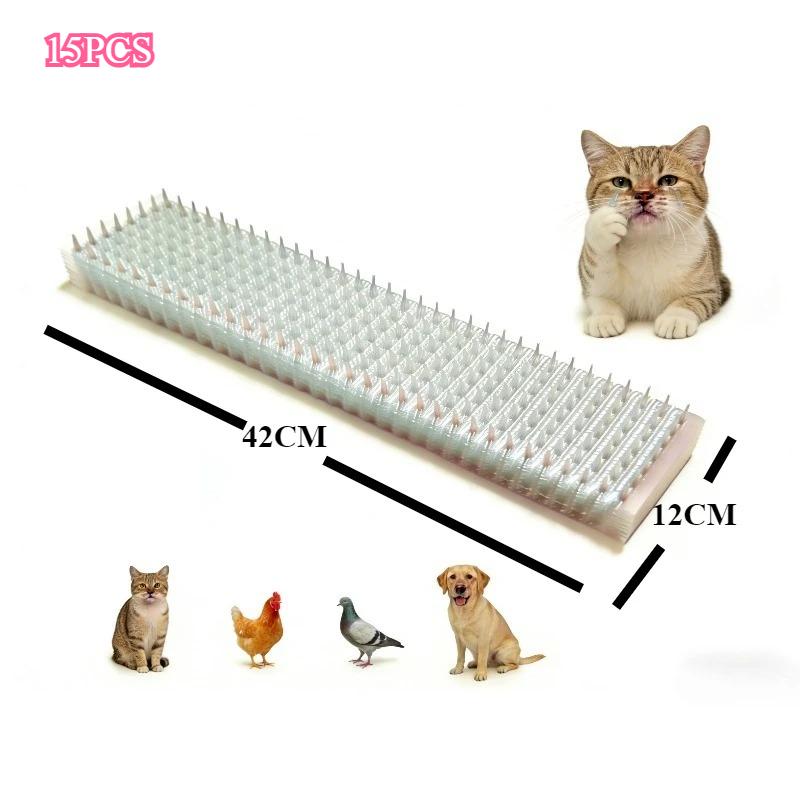 15PCS Plastic Bird Repeller Spikes Fence Wall Cat Anti Pigeon Spikes Anti-bird Outdoor Squirrel Garden Fences Animal Repellent