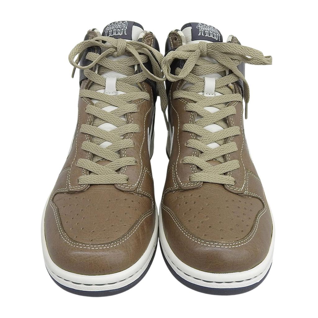 Pristine NIKE sneakers Brown leather mens 28cm 314877-211 Used