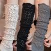 6pcs Cozy Hollow Knitted Socks for Women Soft Warm Home Long Tube Socks 2025 Autumn Autumn and Winter Stockings Boots Socks