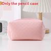 Korean Style Large Capacity Pencil Case With Velvet Material For Students And Office Use