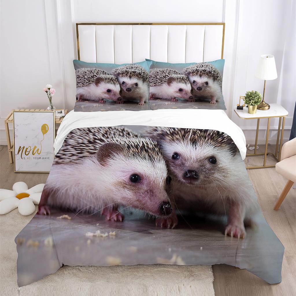 Cartoon Pet Cat/Dog/Zebra/Duvet Cover Set Animal Theme Bedding Set Queen Soft Comforter Cover For Kids Microfiber Bedclothes 3D