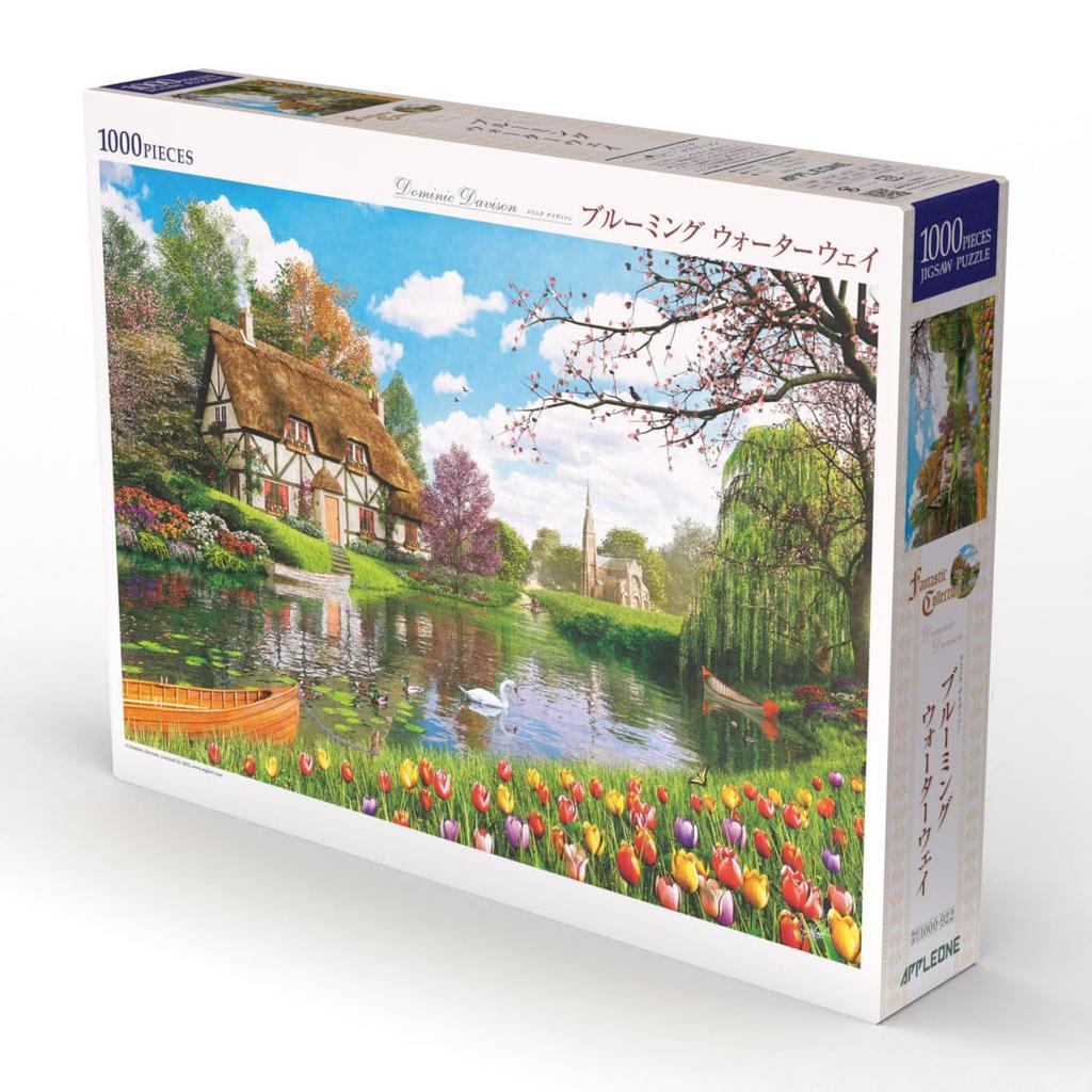 Blooming Waterway by Dominic x 50 jigsaw made in Japan by APPLEONE 1000-922 Davison, 1000-piece (75 cm) puzzle,