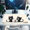 1 Pezzo Tappetino Mouse Gatto Caffè Grande Durevole Adatto per Scrivanie d'Ufficio, Computer da Gioco. Base Antiscivolo P91