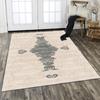 Decorative Special Design Modern Floor Rugs Patterned Non-Slip Base Washable