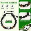 Football Beaded Bracelet Gift to my son Black Frosted Coach Football Bracelet Tiger's Eye Baseball Bracelet