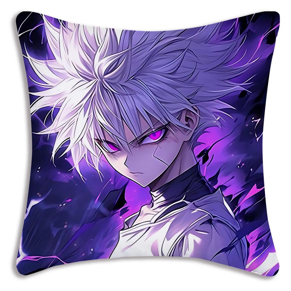 Anime For H-Hunters x Hunters Pillow Covers Cartoon Sofa Decorative Home Double-sided Printing Short Plush Cute Cushion Cover