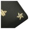 Gucci Distressed bee star print long zipper leather wallet wallet men's black