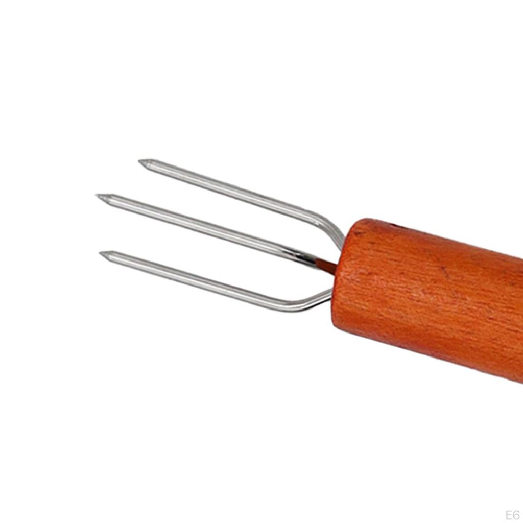 Corn Holder Barbecue Butter with Wood Handle Fruit Forks BBQ Cooking Food Fork