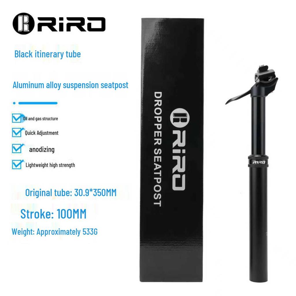 RIRO Adjustable Aluminum Alloy Dropper Seatpost for Cycling