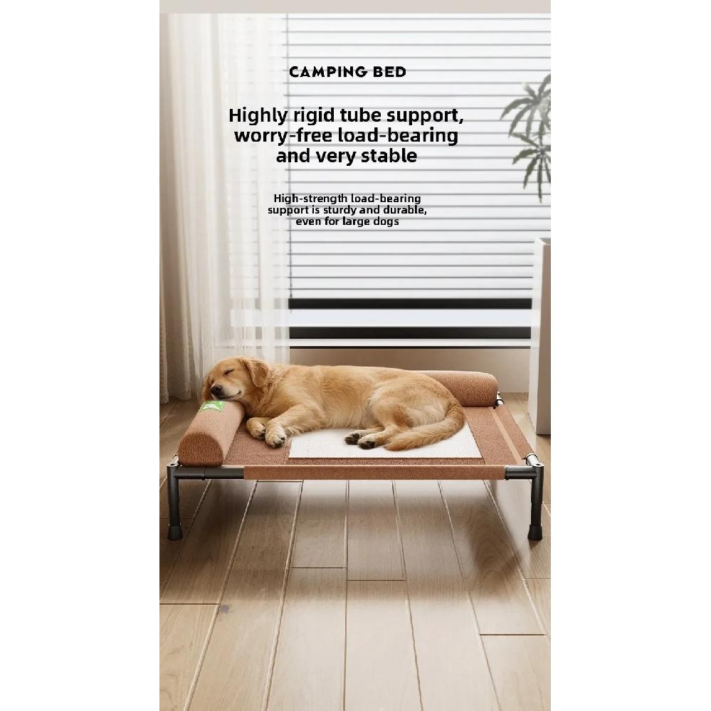 Elevated Dog Bed with Removable Cover Breathable Mesh and Moisture-Resistant Fabric Portable Pet Cot For Dog & Cat