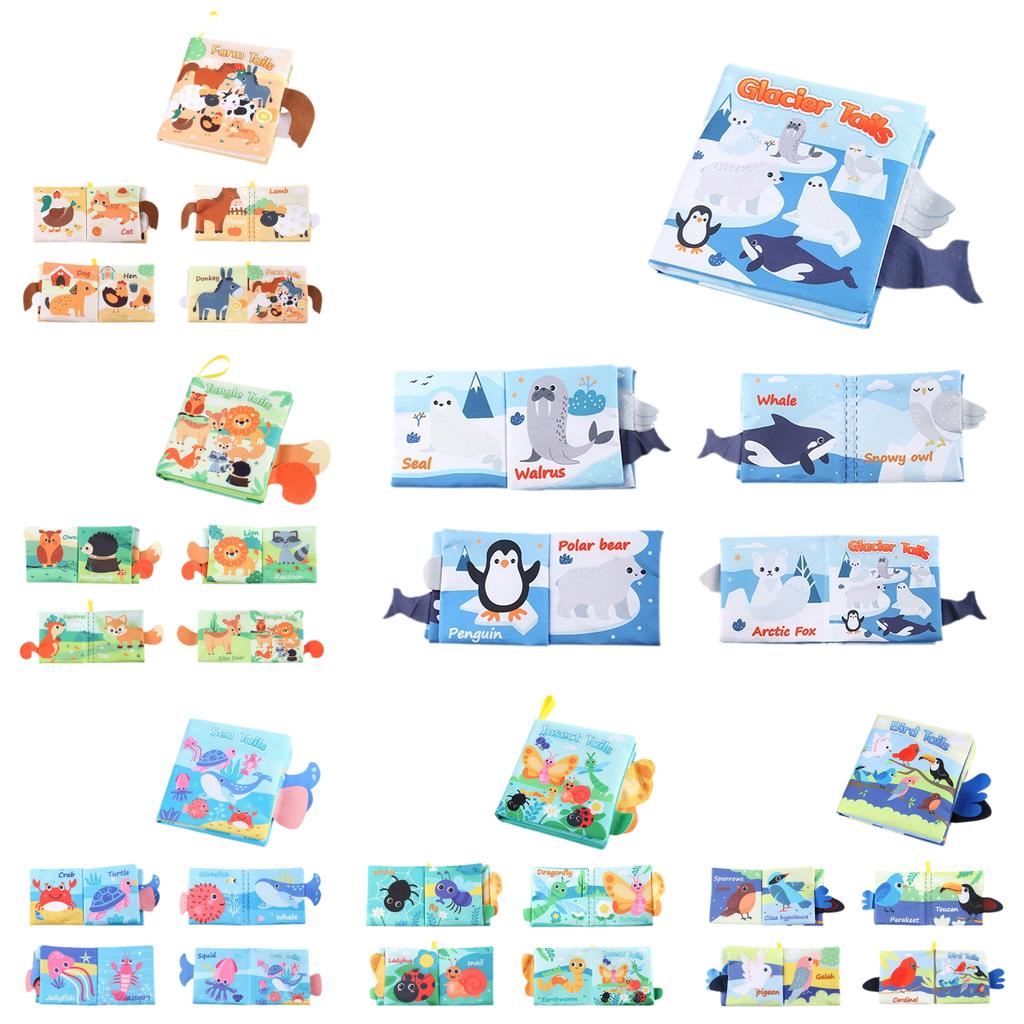 Baby Tearresistant Colorful Soft Cloth Books Early Education Puzzle Toy