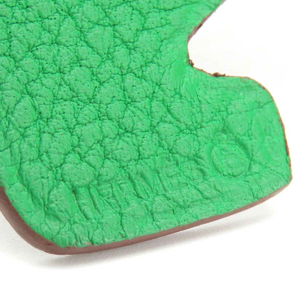 Used HERMES Bag charm Petite Ash Turtle GM Epsom/Taurillon Clemence Blue veil Green system turtle