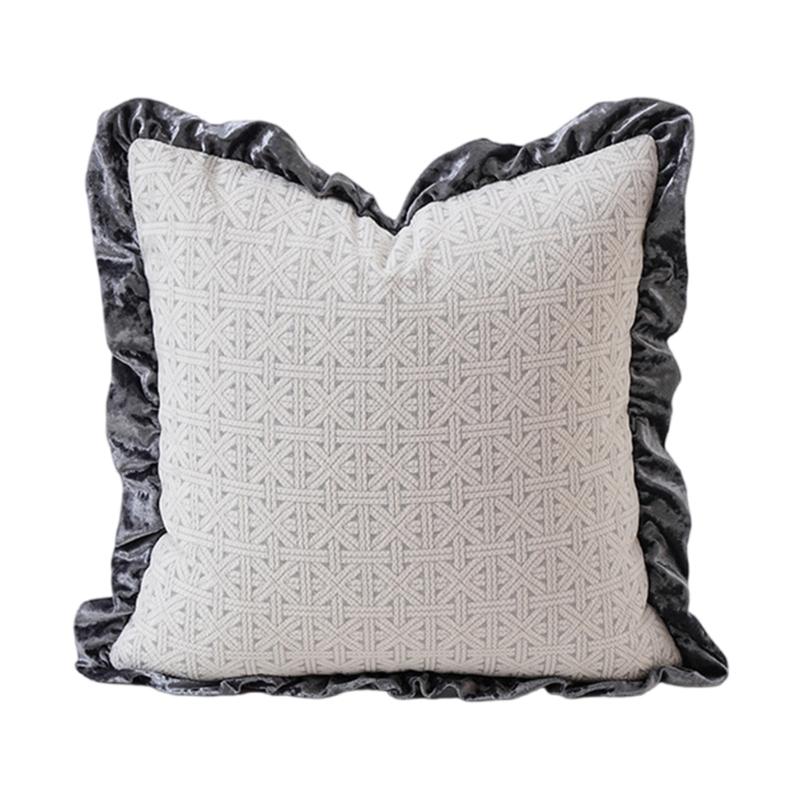 

Vintage Style Breathable Cotton Pillowcase Wovens Craft Textured Surfaces Decorative Throw Pillow Cover Home Accent