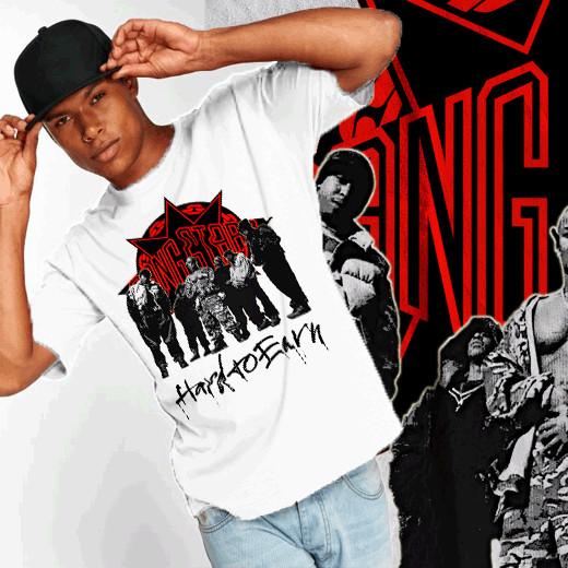 

Hip Hop t-shirt Street Hustle Brooklyn MC 90s New York rap vinyl white tee L