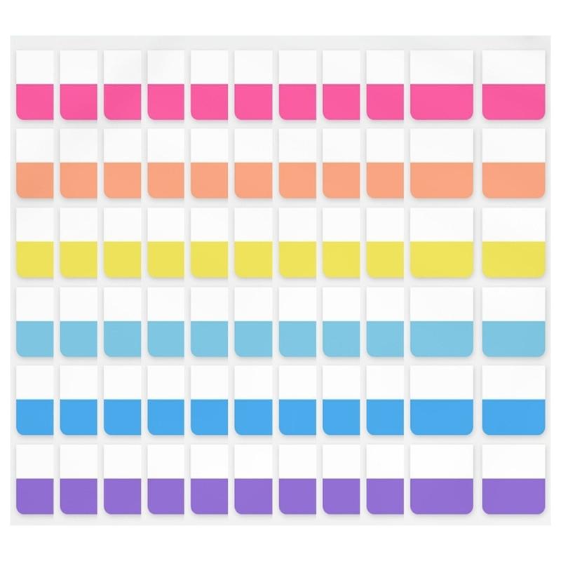 Mini File Tabs Book Markers, Bright Color Page Index Sticker, Writeable Labels Stick Notes Index Tabs Page Markers