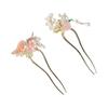 Vintage U Shape Hair Fork Classical Butterfly Flowers Hairpin Pearl Tassel Hair Stick  Hanfu