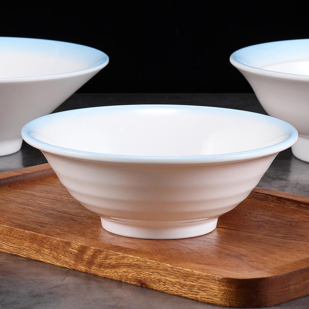 Imitation Porcelain Melamine Ramen Bowl - Large Douli Hat Design for Soup, Mala Tang, Rice Noodles