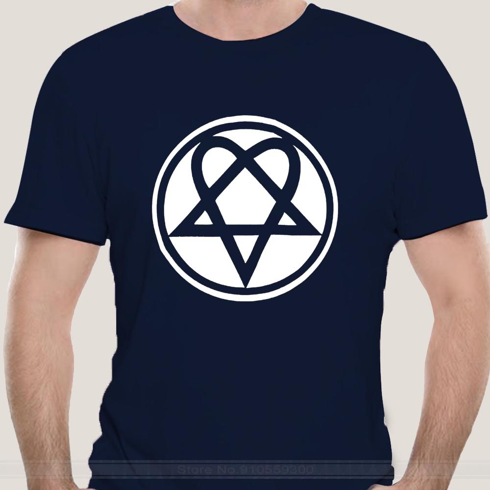 Heartagram  Black on White T shirt black on white black white heartagram him her bam bam margera rock metal S