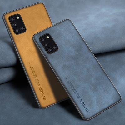 For Samsung A31 Case Sheepskin PU Leather Matte Cover for Samsung A71 A51 4G 5G A50 A50S A30S Shockproof Bumper Cases Shell SM-A315N
