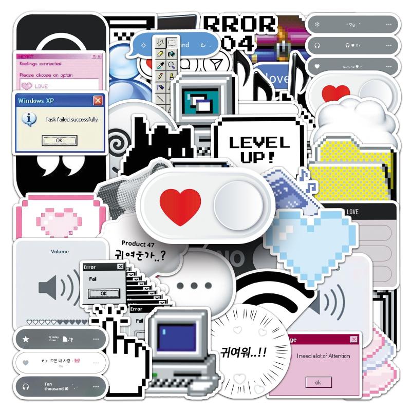 50Pcs 404 Network Error Java Diy Stickers Funny Programmer Internet Meme Sticker Scrapbooking Phone Luggage Waterproof Decals