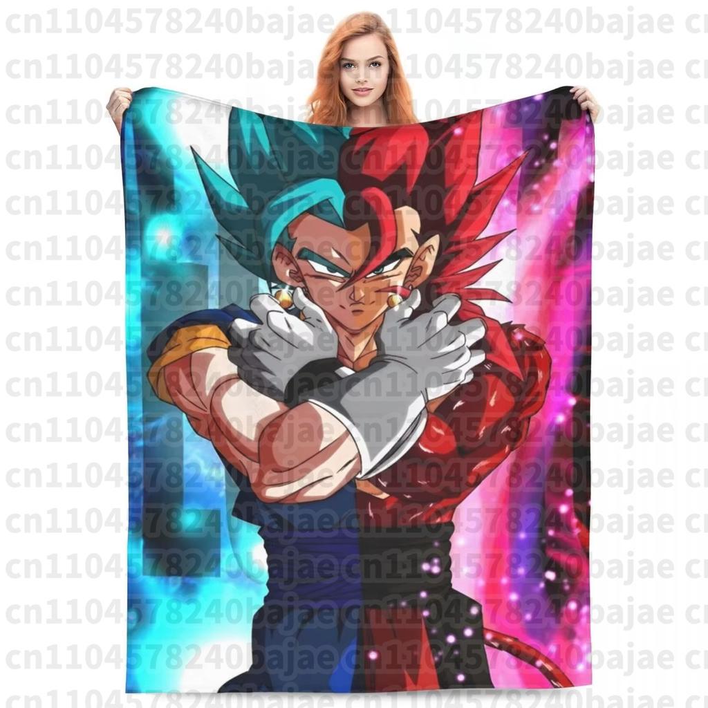 Dragon Ball Knitted Blanket Flannel Anime Son Goku Soft Throw Blankets for Bed Bedroom Quilt