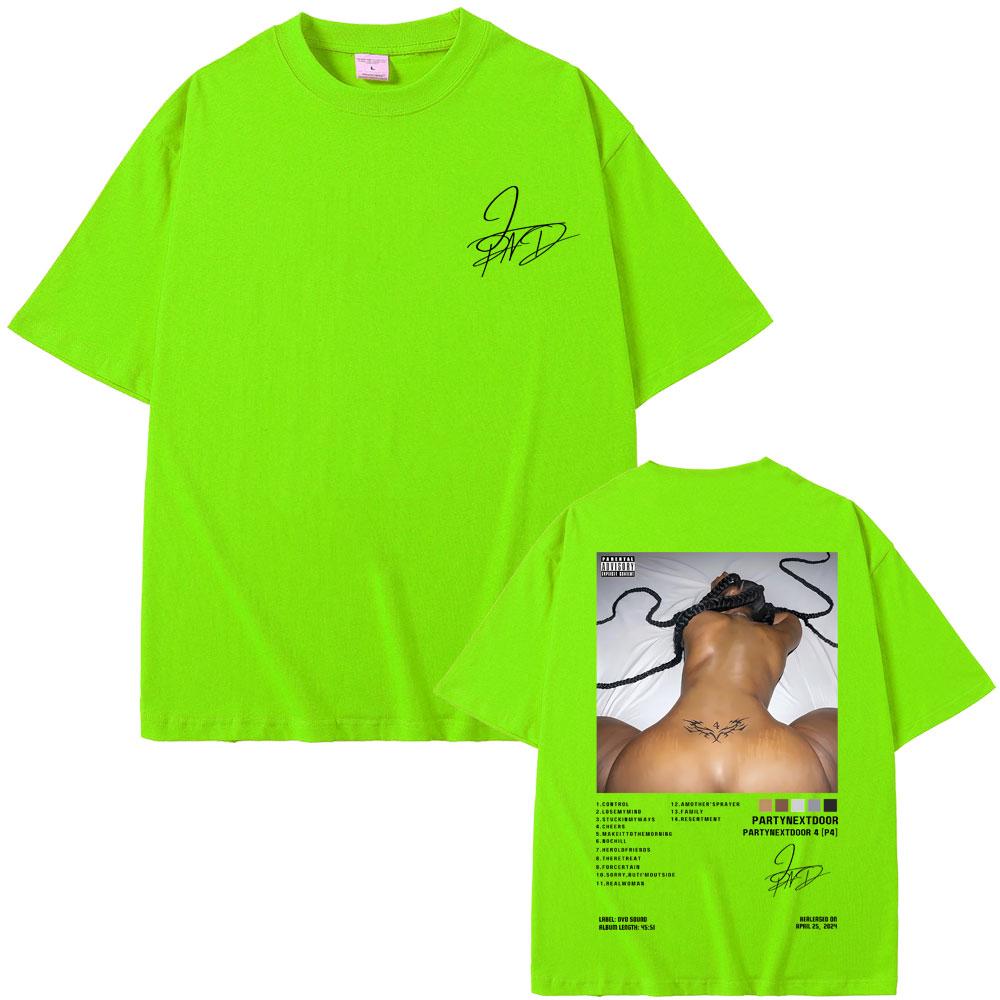 

Новая горячая распродажа рэпер Partynextdoor PARTYNEXTDOOR 4 Обложка альбома Графический принт Футболки Мужские Женские Хип-хоп Повседневная Футболка оверсайз 4XL
