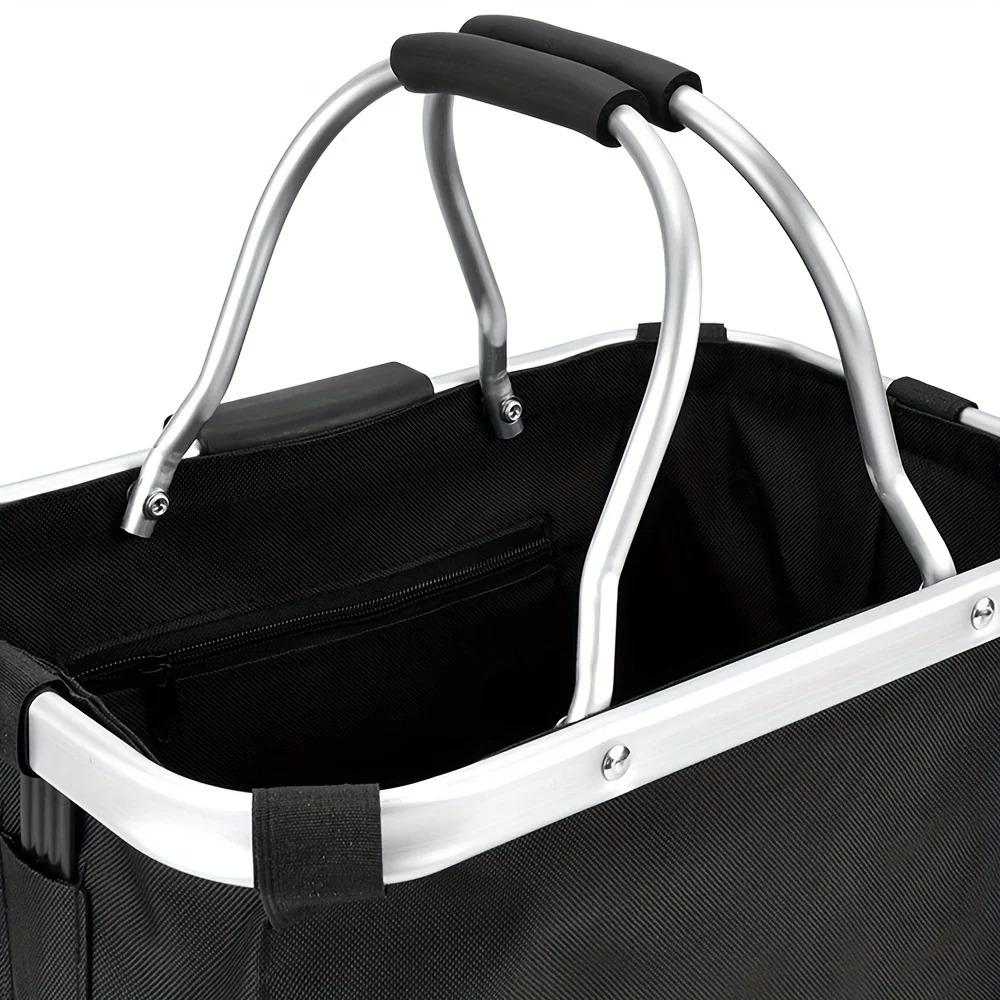 1PC Bike Basket,Folding Small Pet Cat Dog Carrier Bag,Removable Bicycle Handlebar Basket,Quick Release Easy Install.