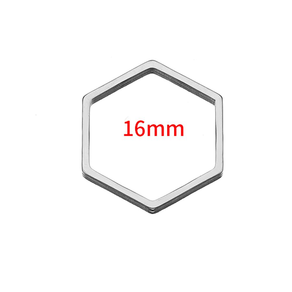 20pcs Stainless Steel Frames Charms DIY Resin Earring Pendants Base Geometry Hexagon Blank Bezel for Jewelry Making DIY Findings