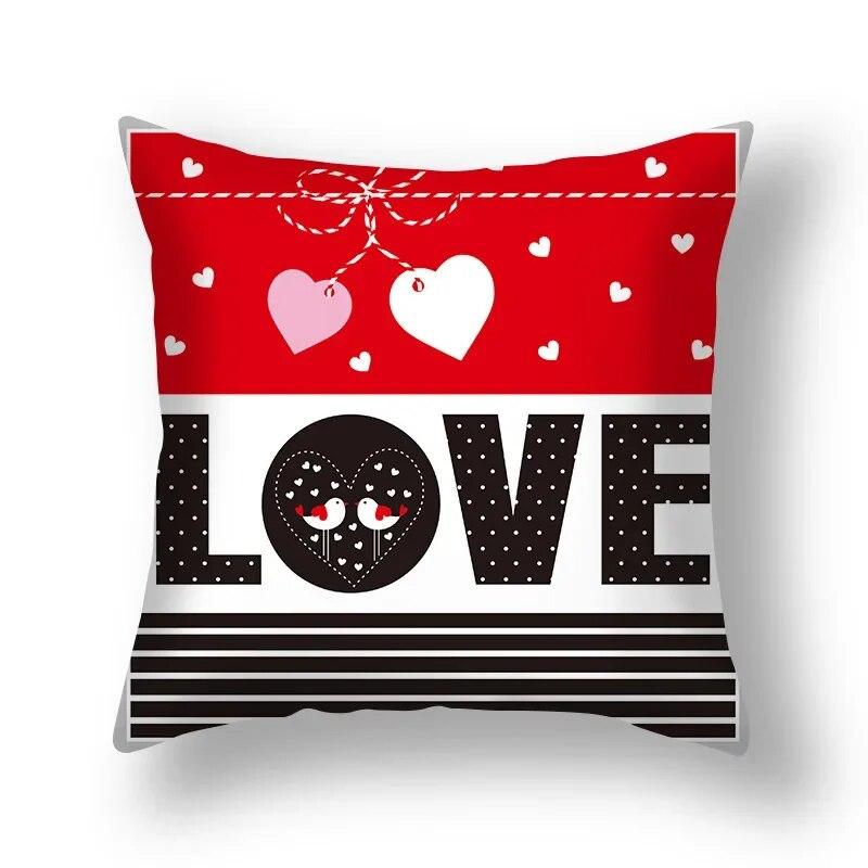 Love Sweet Cartoon Pillowcase Wedding Party Birthday Festival Decoration Sofa Office Seat Car Cushion Cover Home