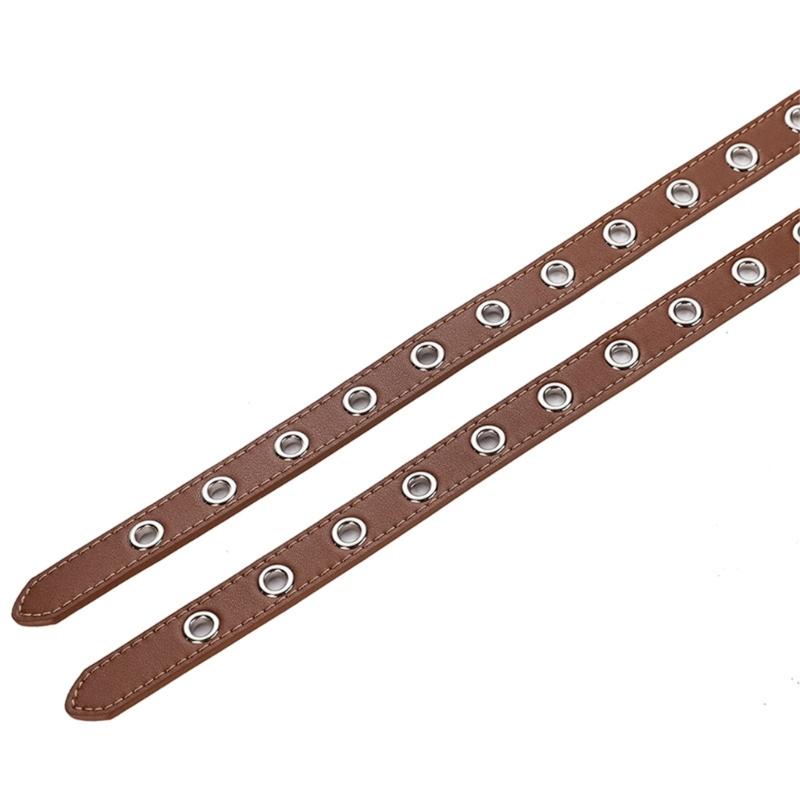 Leather Waist Belt With Matte Finish Large Eyelet Adjustable Waist Corset Belt For Women And Girl Fashion Coat Accessory