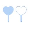 Heart-Shaped Mini Handheld HD Mirror with Custom Logo Capability - Plastic Design Makeup Accessory