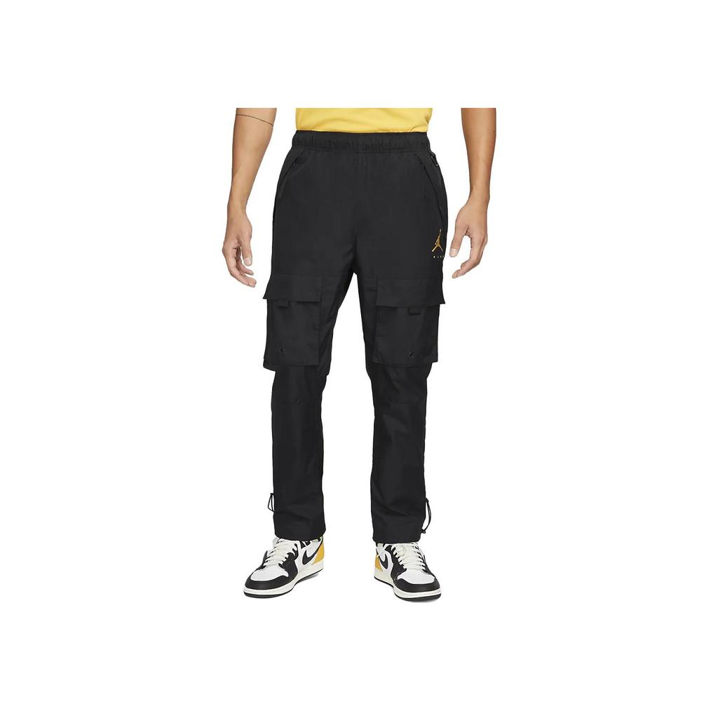 Jordan Logo-Print Mid-Rise Slim Fit Lange Gerade Freizeithose Herren Unterteile Schwarz DC9664-010