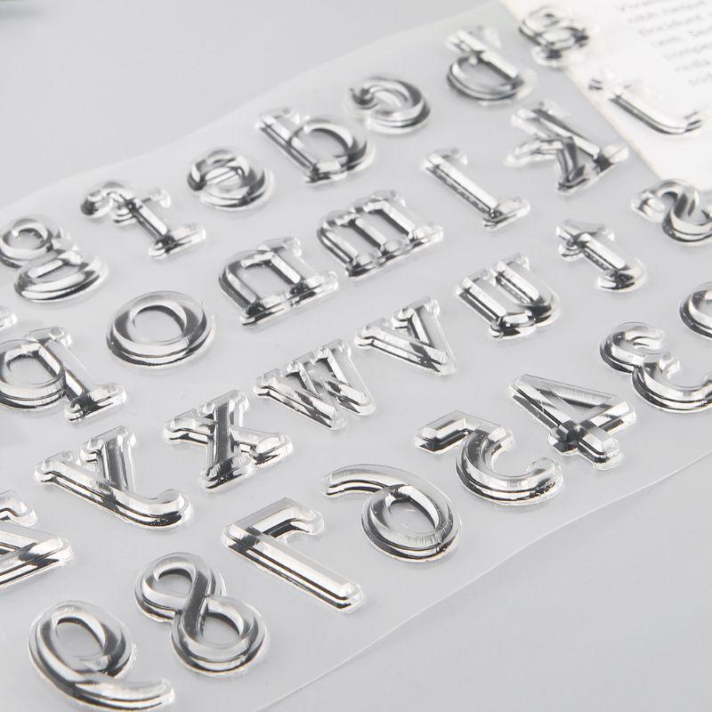 Buy Alphabet Silicone Clear Seal Stamp DIY Scrapbooking Embossing ...