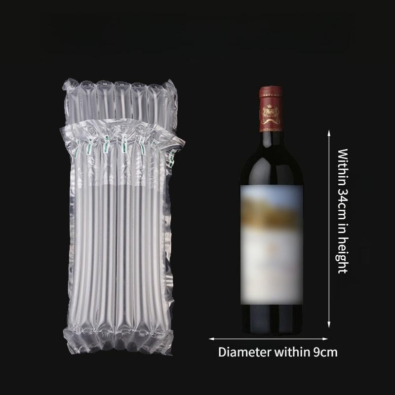 7-pillar Red Wine Packaging Air Column Bag Inflatable Air Column Express Shockproof and Anti Drop Cushioning Bubble Bag Fragile Cylindrical Liquid
