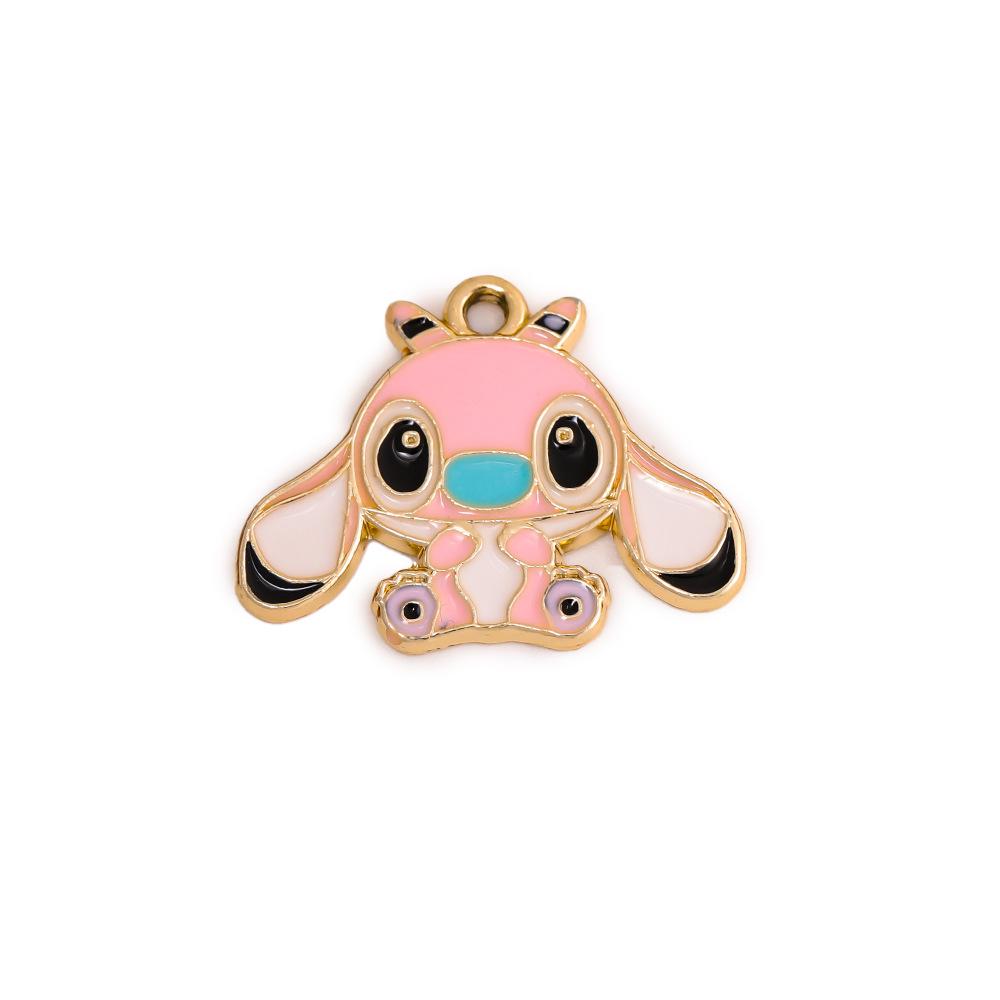 

Stitch Cartoon Drip Oil Pendant Alloy Jewelry Accessories for DIY Bracelets, Clothing, and Keychains