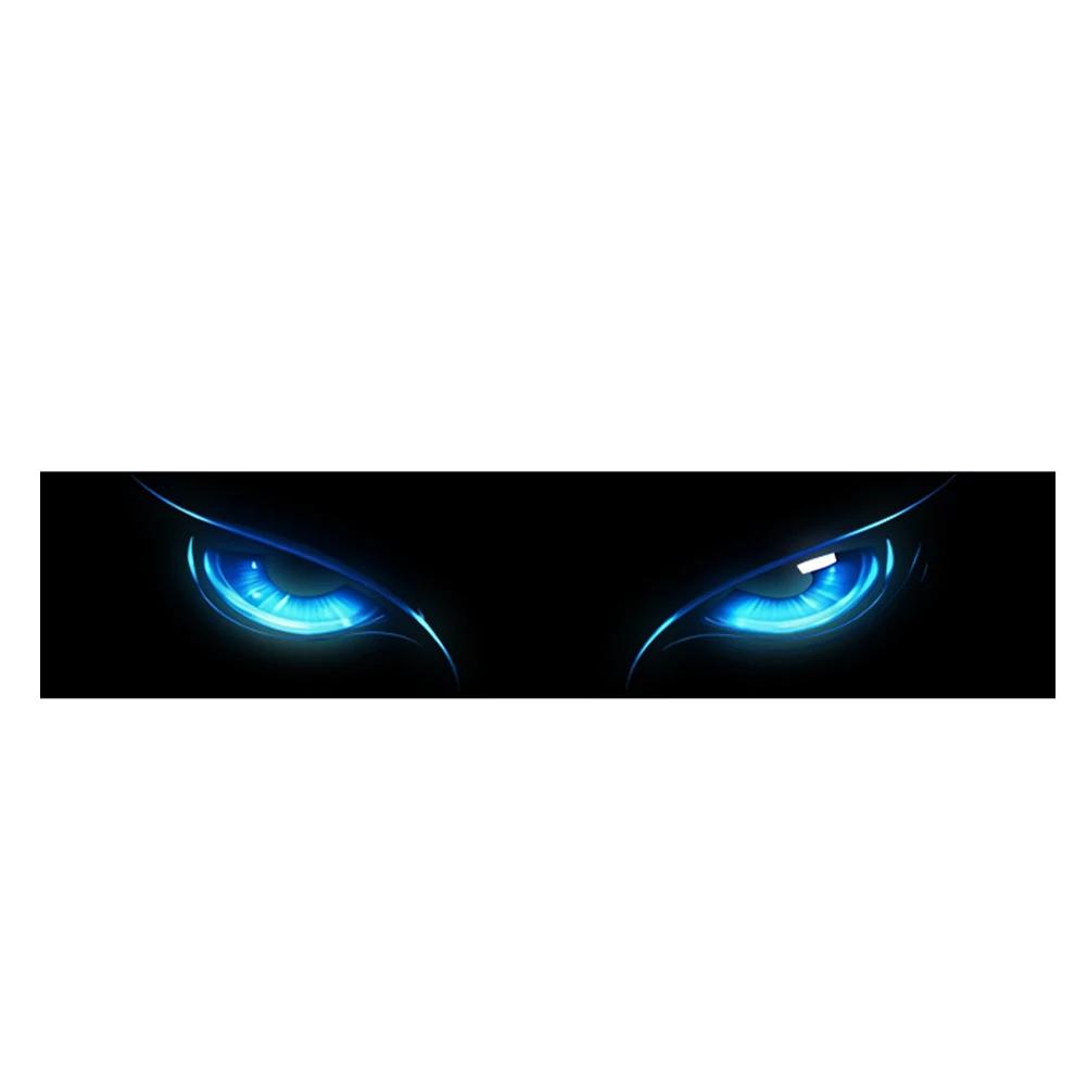 Car Front Windshield Decor Sticker 130x20cm Demon Eyes Pattern Vehicle Anti-Scratch Decal Universal Car Front Windshield Sticker