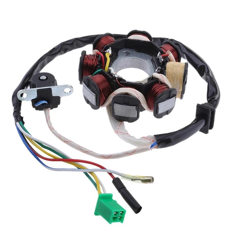 A30F-GY6 Engine Magneto Stator Generator Coil 157QMJ For GY6 Engine 125Cc 150Cc ATV Scooter Accessories чёрный